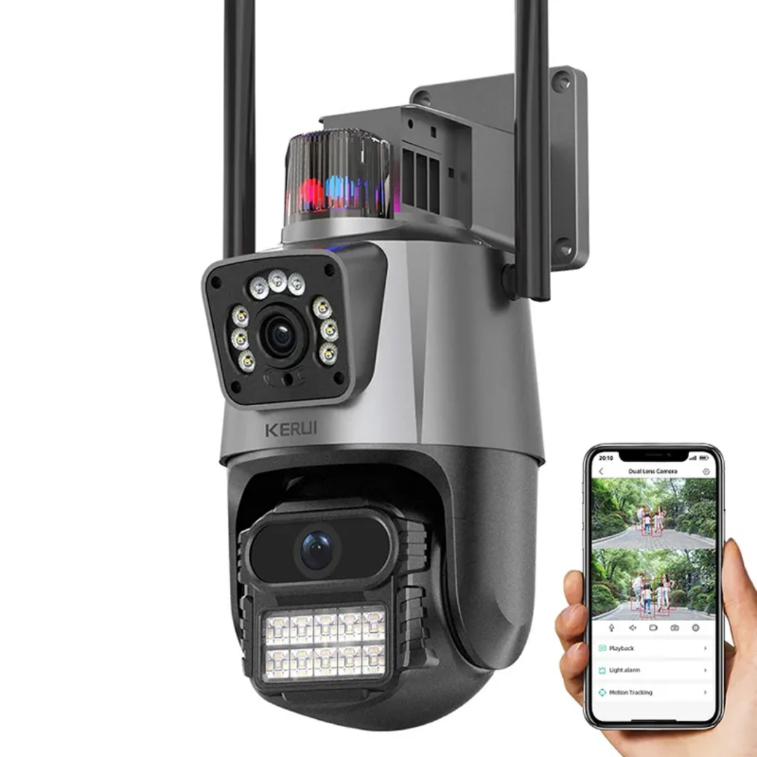 Caméra de Surveillance double Wi-Fi intelligente Jortan  6MP