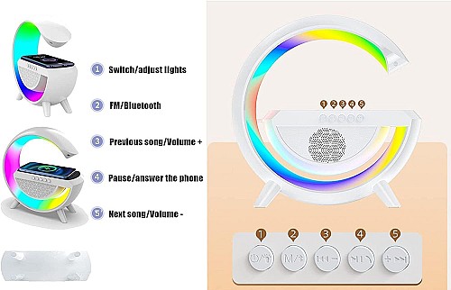 Enceinte Bluetooth LED sans fil – Lampe d'ambiance- 15 W