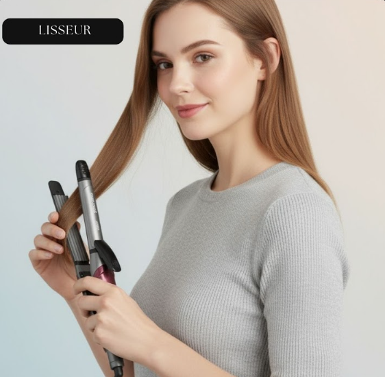 Fer à Coiffer 3en1-Lisseur,Boucleur & Onduleur