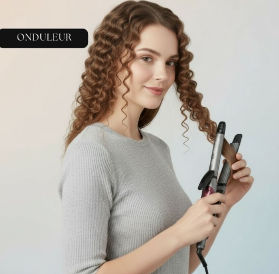 Fer à Coiffer 3en1-Lisseur,Boucleur & Onduleur
