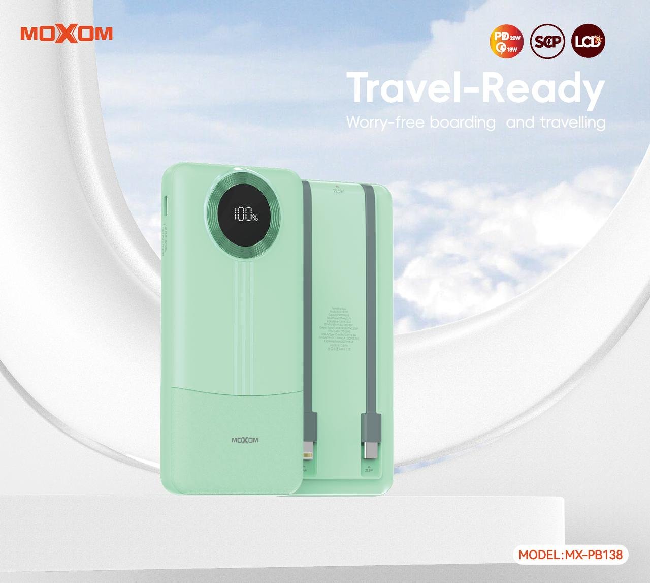 Power bank de 10,000mAh avec câbles intégrés