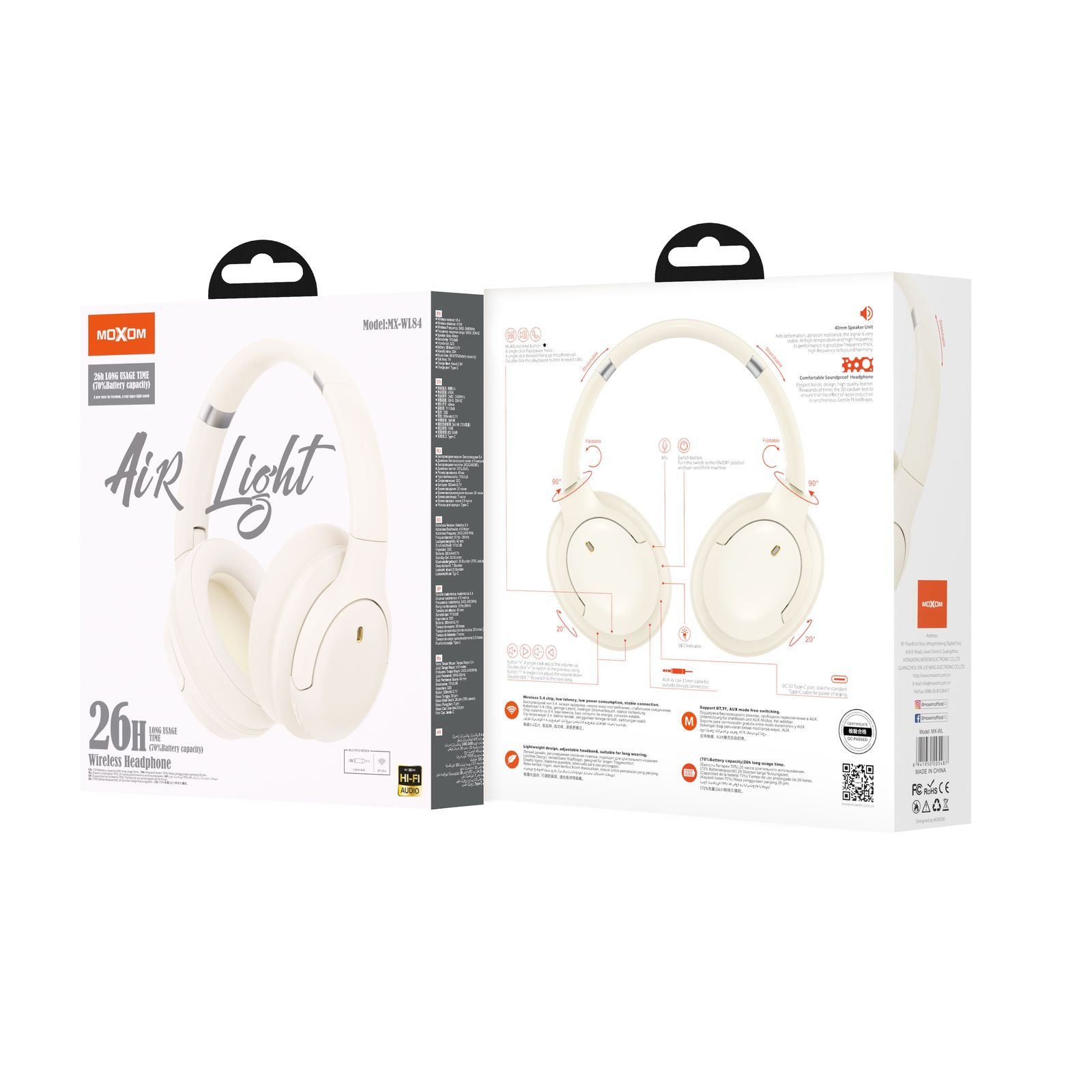 Casque sans fil MOXOM MX-WL84 Air Light