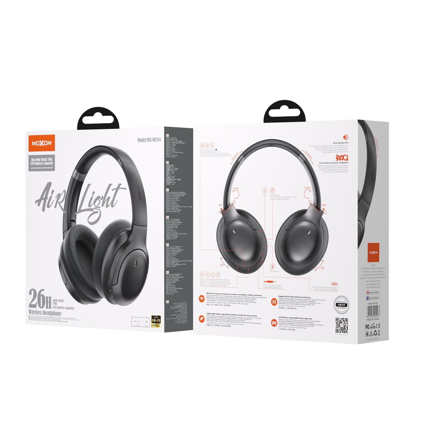 Casque sans fil MOXOM MX-WL84 Air Light
