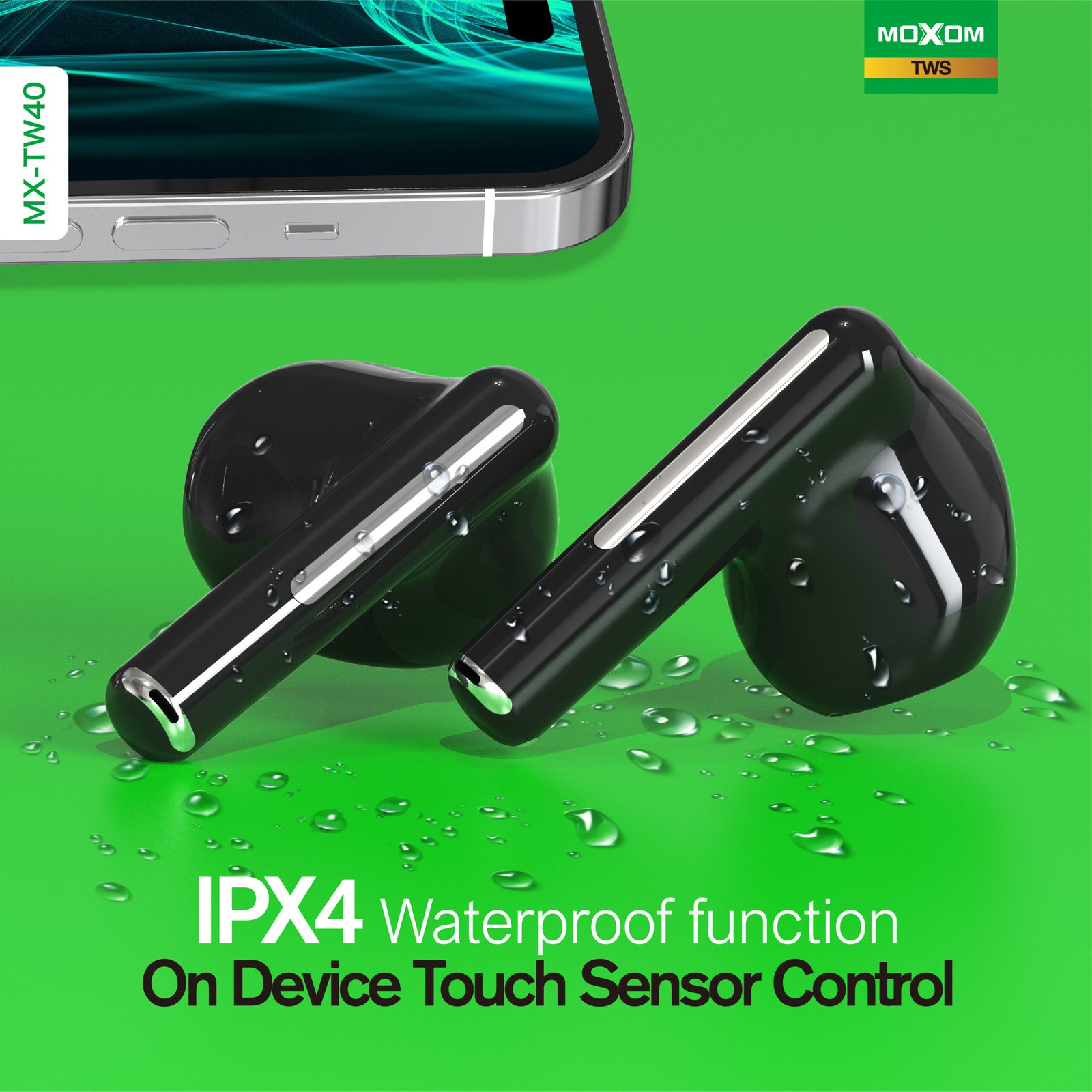 Écouteurs sans fil (TWS) MOXOM MX-TW40