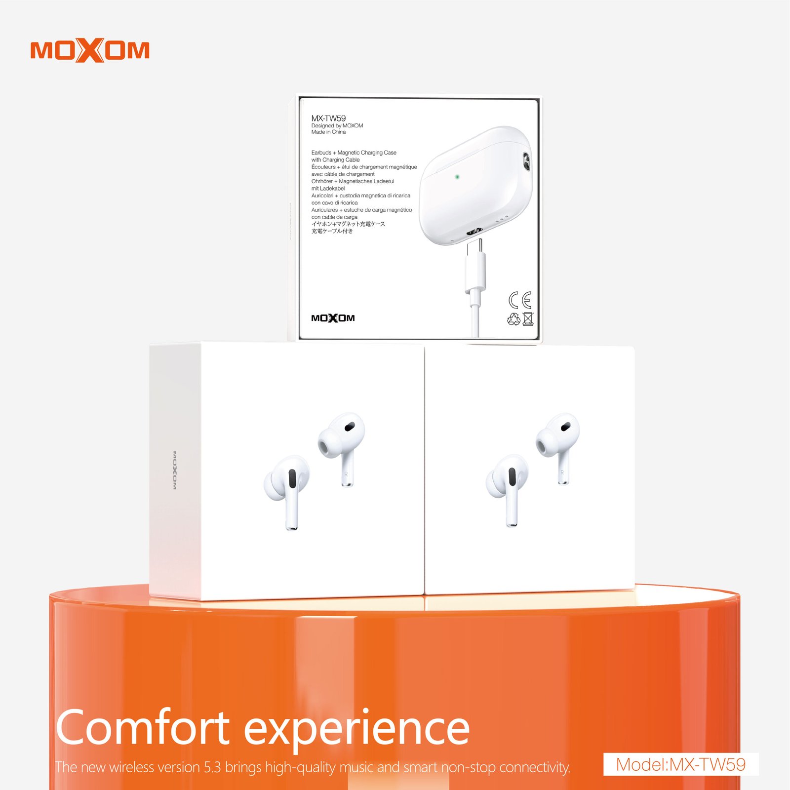 Écouteurs sans fil (TWS) avec fonctions Pro MOXOM MX-TW59