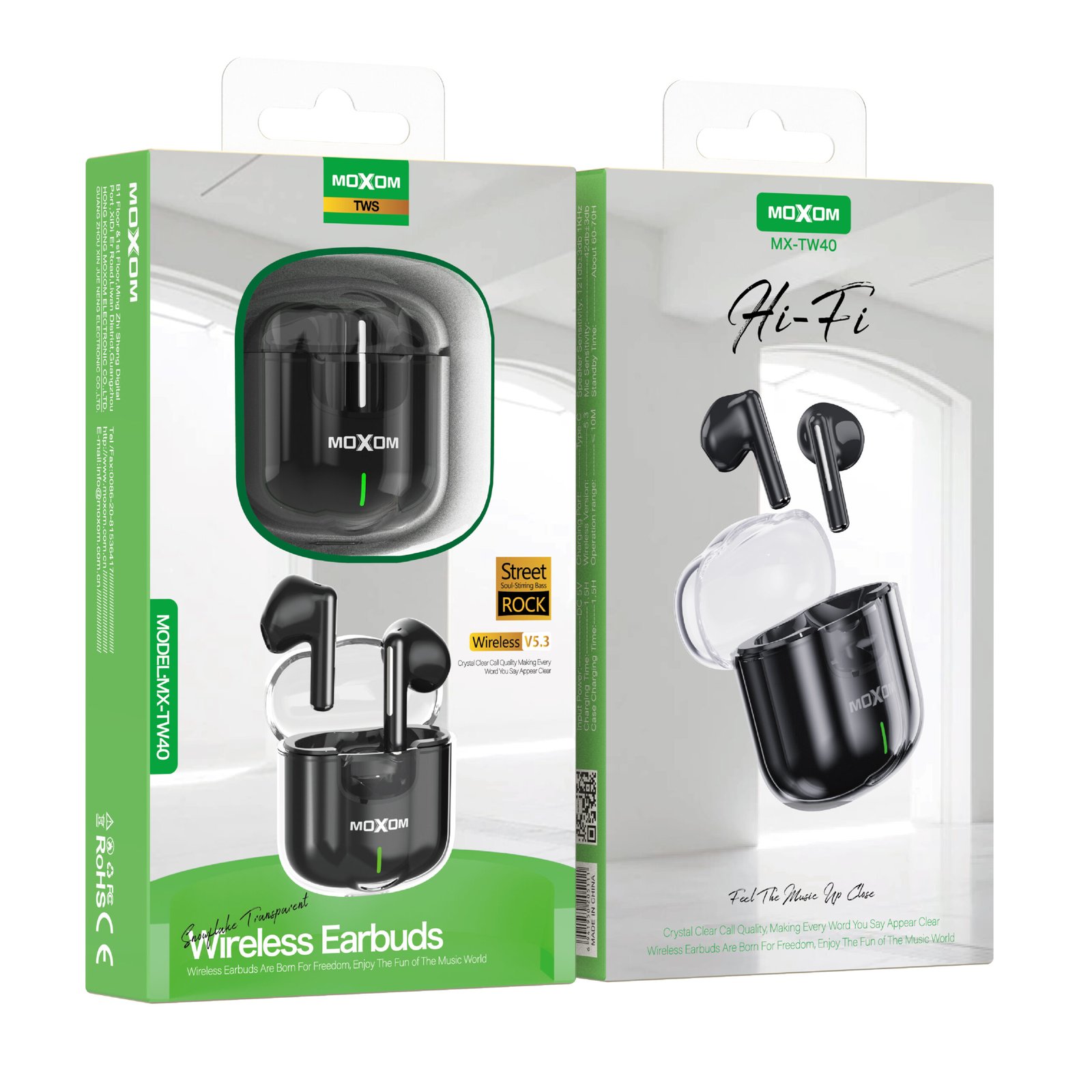 Écouteurs sans fil (TWS) MOXOM MX-TW40