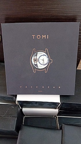 Montre de luxe Tomi Face Gear pour homme – Coffret élégant