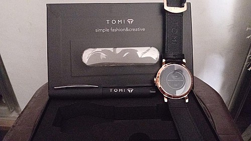 🎁 Coffret Cadeau Homme – Montre Élégante + Stylo Tommy de Qualité