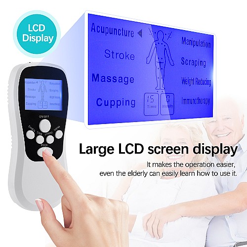 Appareil de massage multifonctionnel TENS , EMS pour tout le corps, physiothérapie, colonne cervicale initiée, 8 modes et Rechargeable