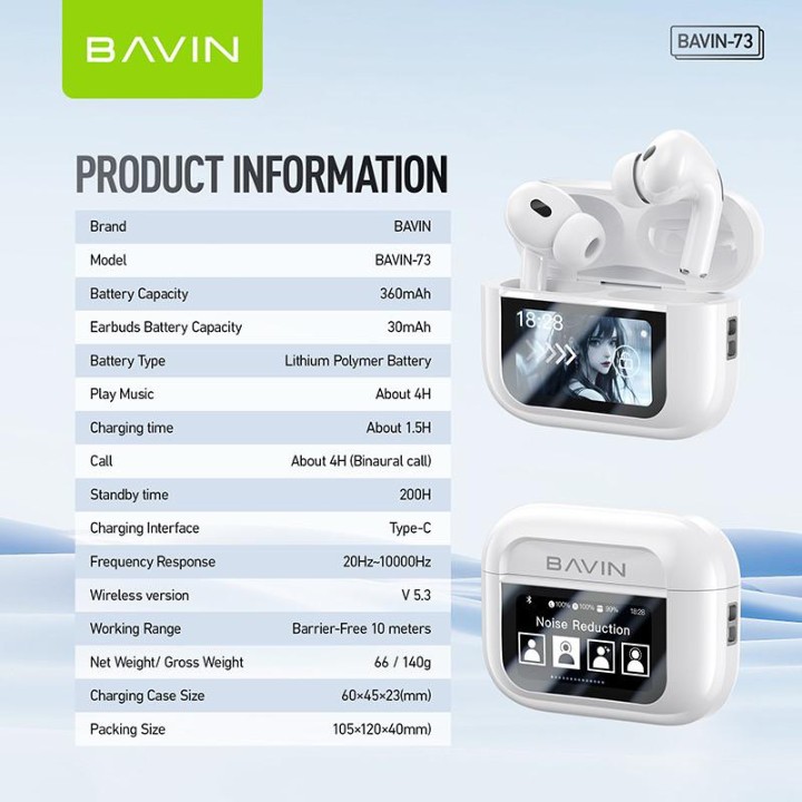 Bavin BA73 ANC Multifunction On-Ear Wireless