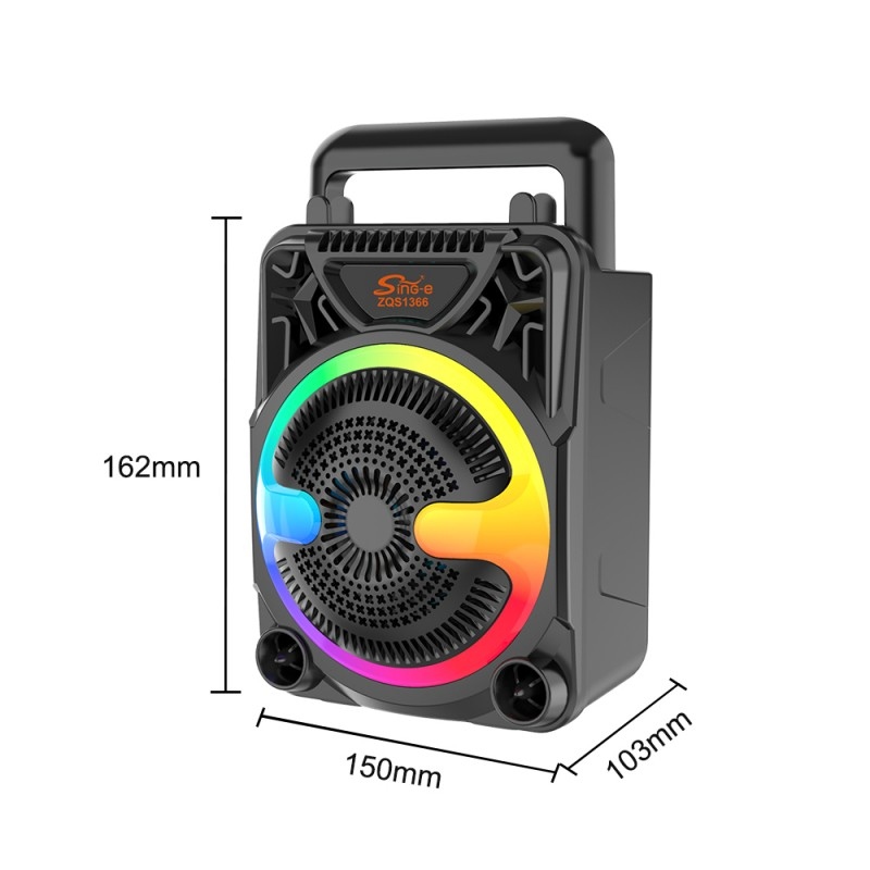 SING-E Portable Wireless 5.0 3-Inch BT Speaker