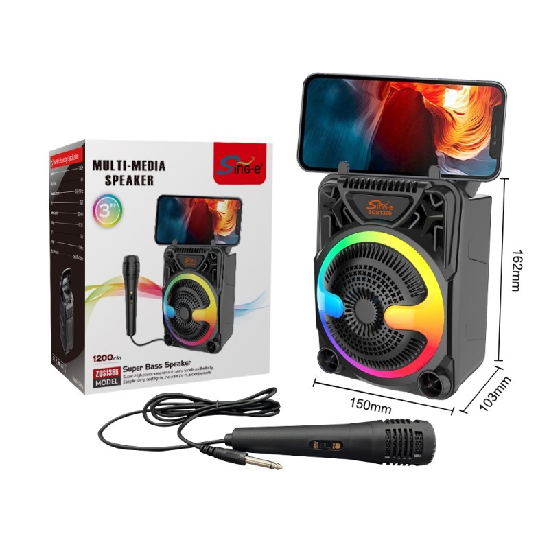 SING-E Portable Wireless 5.0 3-Inch BT Speaker