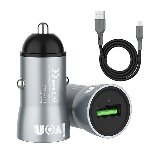 Car Charger QC 3.0, Type-C cable