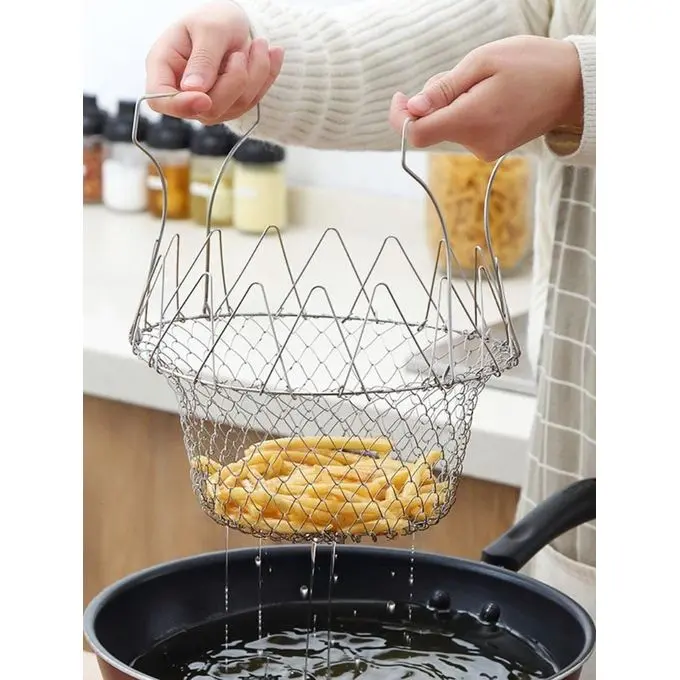 Mini panier à frites en acier inoxydable