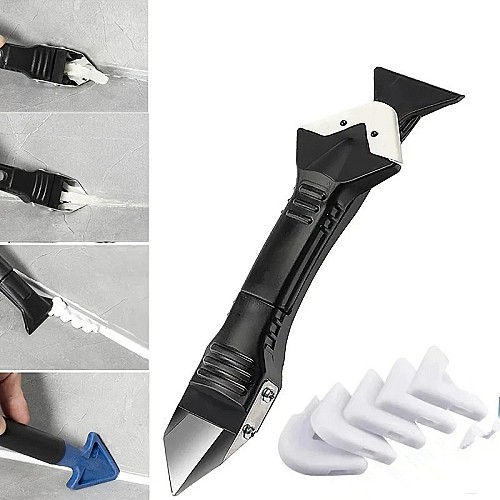 Outils de kit de coulis à joint lisse pour décapant à calfeutrer pour calfeutrer le silicone 5-en-1 - Return 991