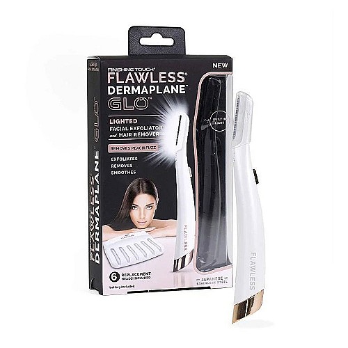 Flawless Dermaplane Glo Appareil De Dermaplaning Pour Visage