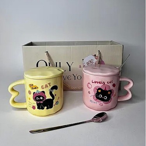Ensemble de tasses chat fantastique