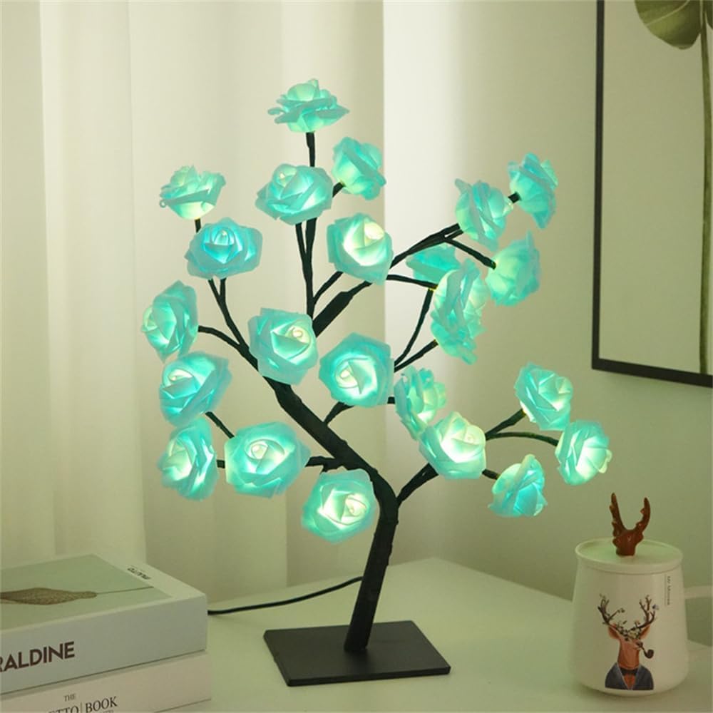 Temoo Lampe en forme de rose USB avec 24 lumières