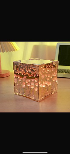 Lampe cube tulipes