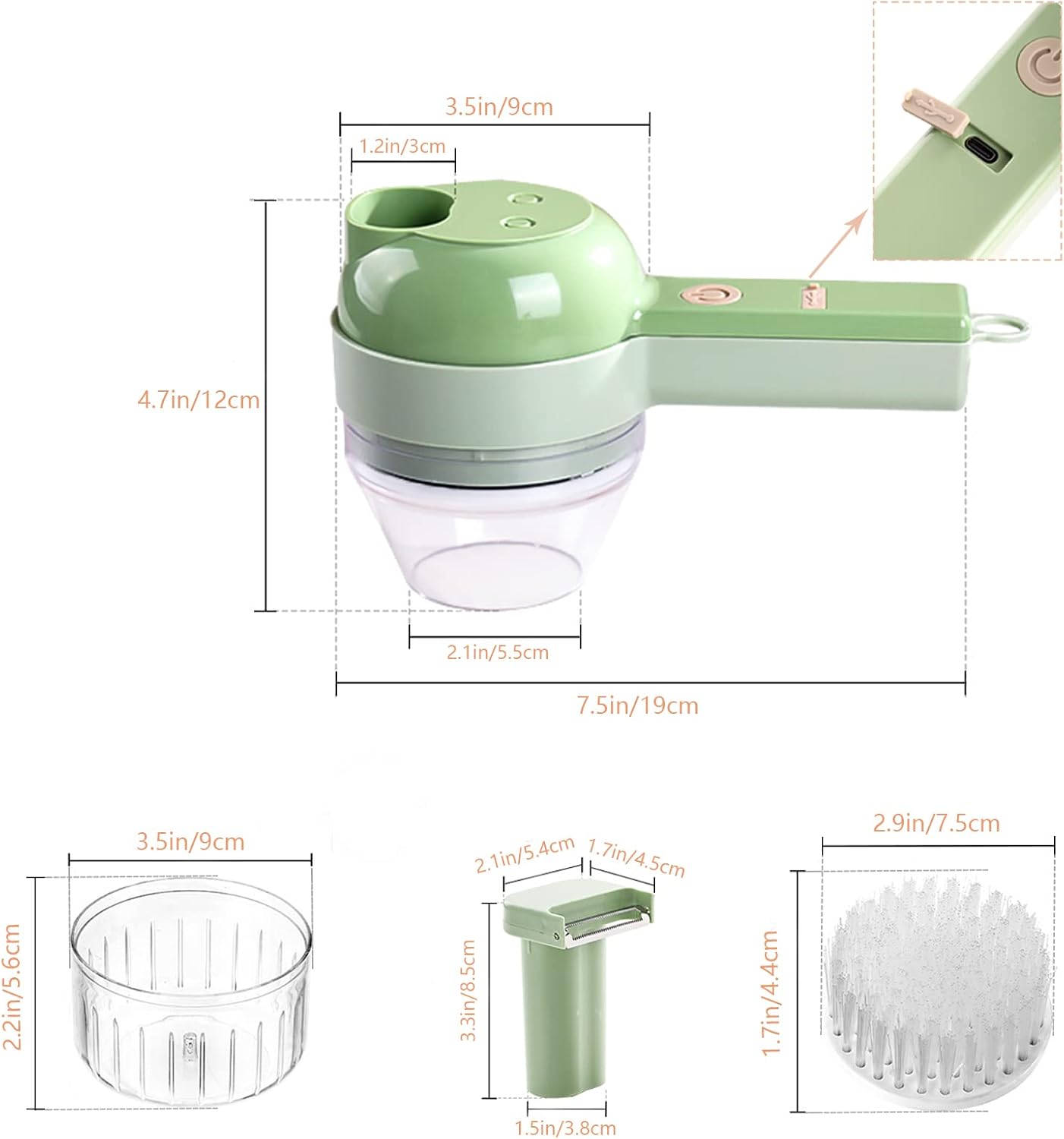 Ensemble de coupe-légumes portable 4 en 1