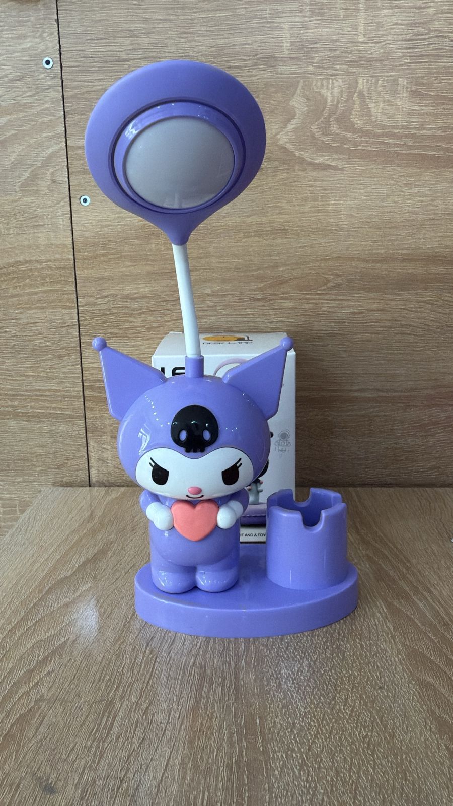 Lampe de table LED rechargeable avec porte-stylo Cartoon Design