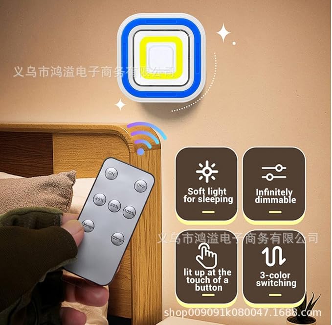 مصباح ذكية للمطبخ والدراسنج والخزانة حجم كبير يعمل البطارية و التحكم عن بعد