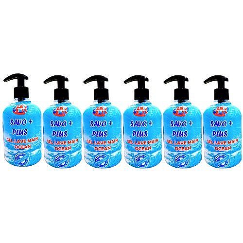 Lot de 6 Gel Lave Main Savo +500 ML