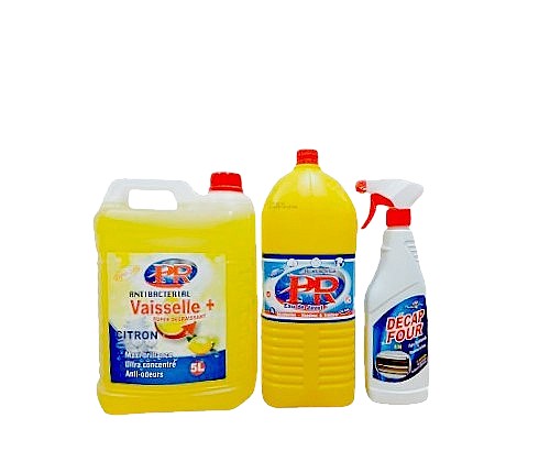 Pack de 3:  Vaisselle  5 L + Javel 3 L + Décape four 500 ml