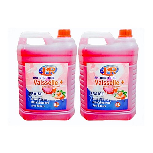 Pack de 2 liquides Vaisselle plus fraise 5 litres