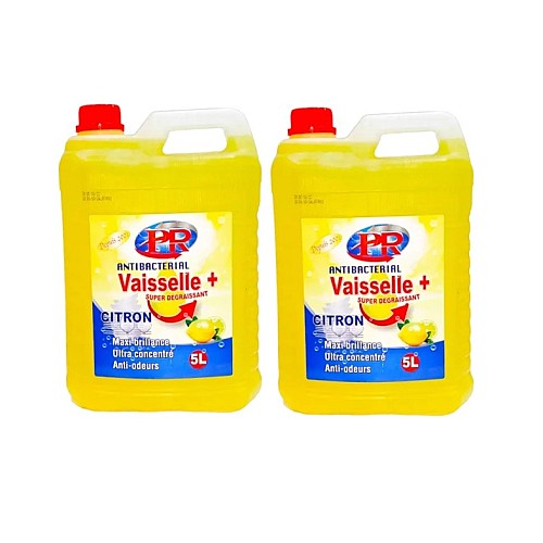 pack de 2 liquides Vaisselle plus citron 5 litres