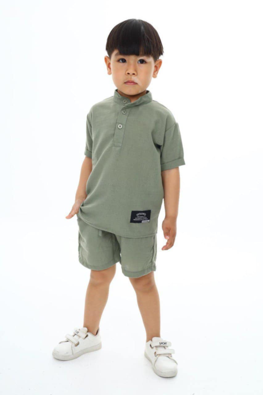 SHORT ET T-SHIRT LIN GARCON
