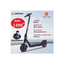 TROTTINETTE ÉLECTRIQUE KEPOW E9PRO06S PLIABLE 350W - NOIR