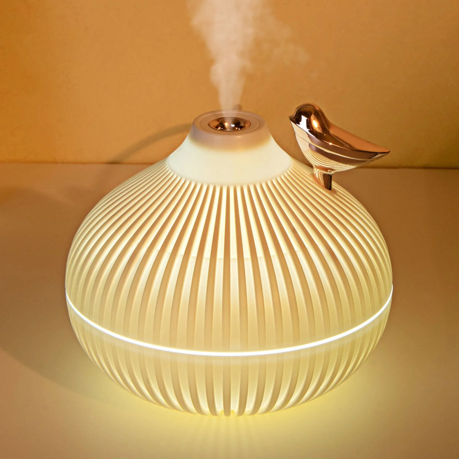 300ml USB Ultrasonic Cool Mist Maker Onion Humidifier with Warm LED