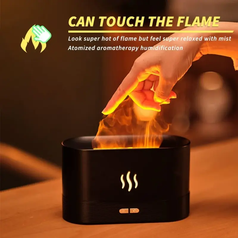 فواحة إلكترونية مائية مع ضوء اللهب Flame 180 مل