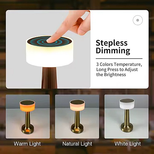 TOUCH LAMP USB CHARGING - All white