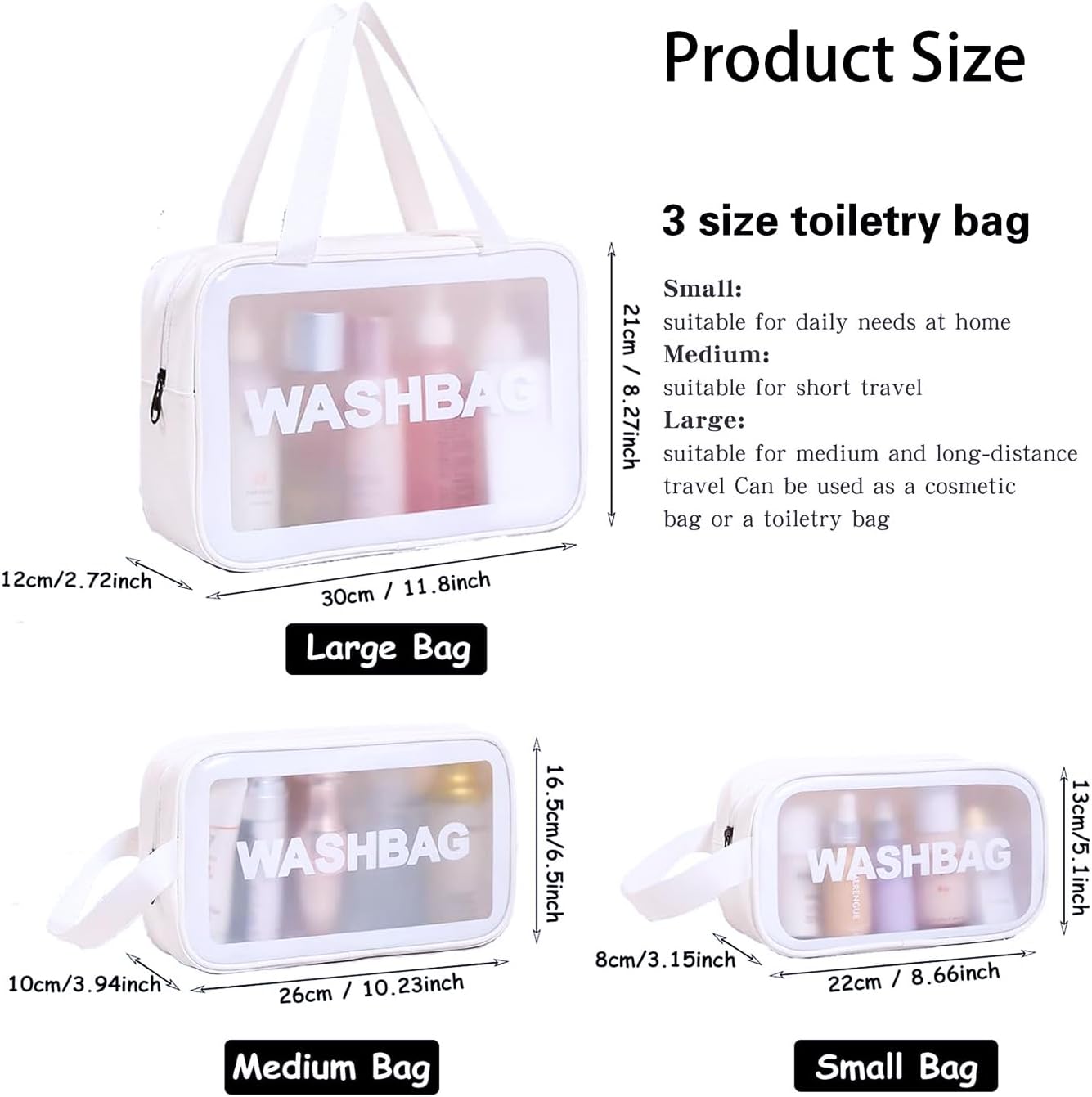 Ensemble de 3 Sacs à Cosmétiques