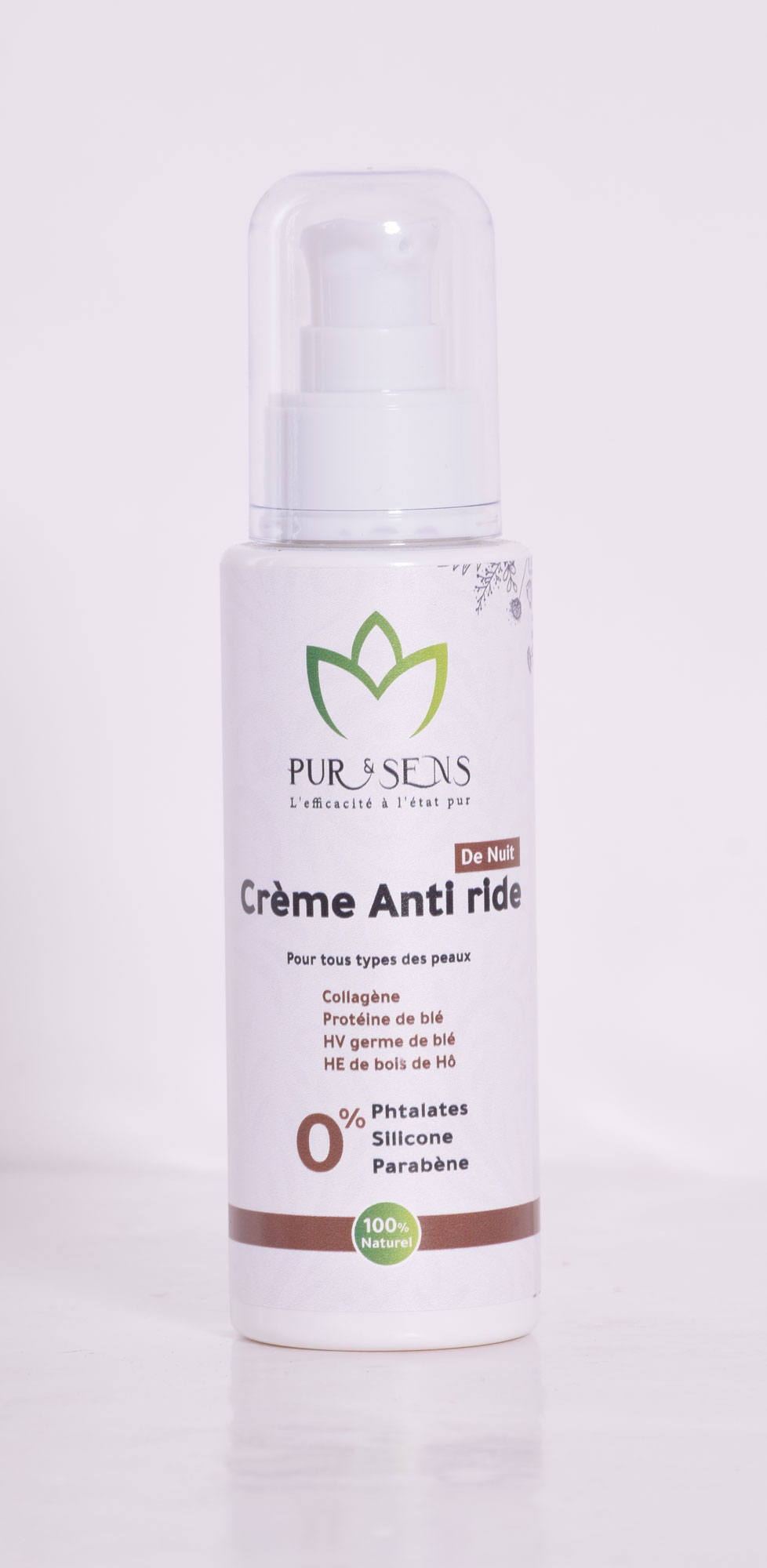 Crème Visage Nuit Anti-Rides au Collagène & Protéine de Blé - 90ml
