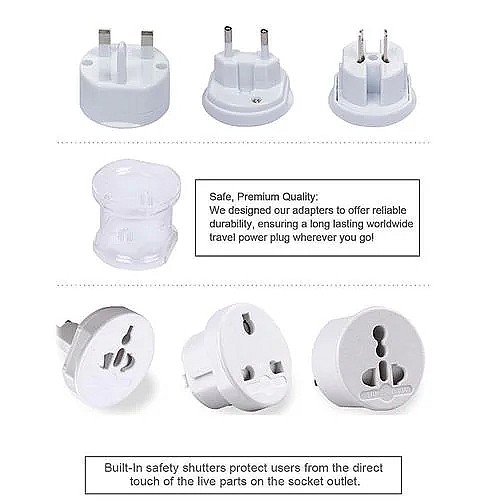 Adaptateur de voyage universel EU USA UK AUS