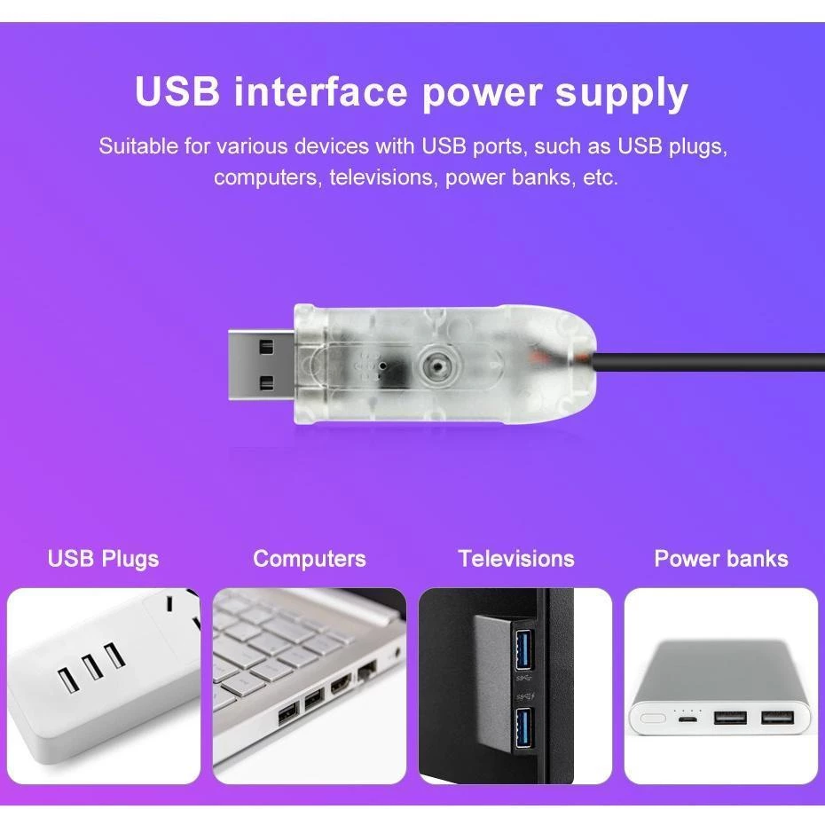 Bande lumineuse LED RGB avec contrôle de la musique