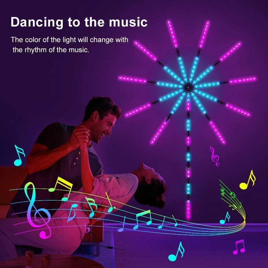 Bande lumineuse LED RGB avec contrôle de la musique