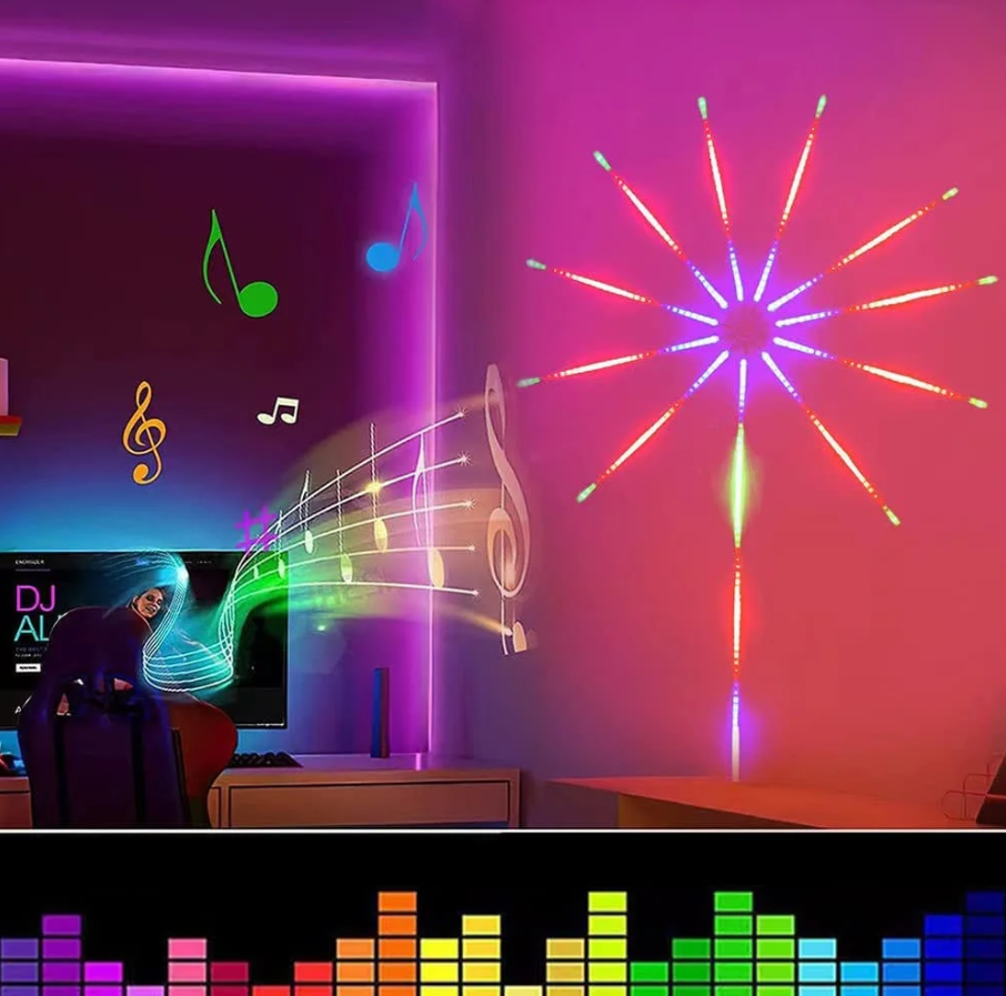 Bande lumineuse LED RGB avec contrôle de la musique