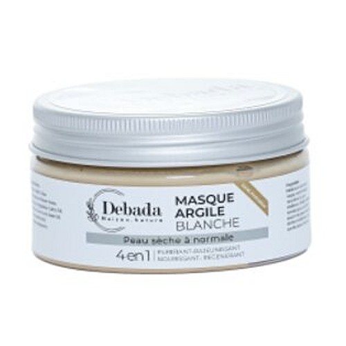 Debada Masque argile blanche peau sèche à normale