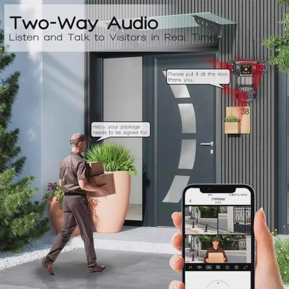 CAMERA 3 LENS 360 degrés 4G/WIFI
