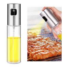 Pulvérisateur D'Huile De Cuisine En Verre Et Acier Inoxydable – 100 Ml, Buse Réglable, Contrôle Des Calories