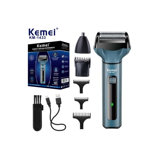 Tondeuse à poils de nez électrique multifonction 3-en-1 Kemei KM-1433