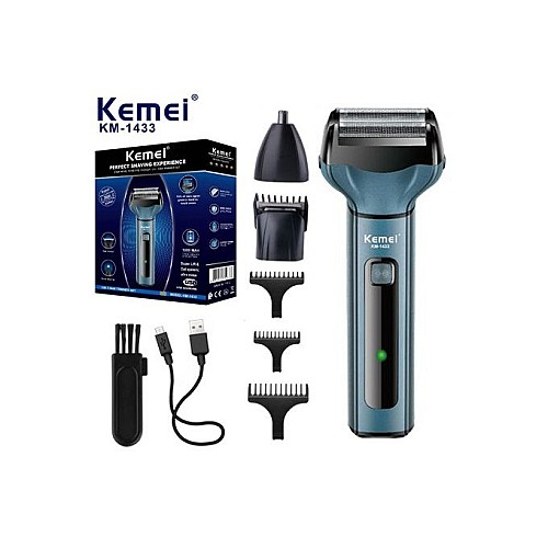 Tondeuse à poils de nez électrique multifonction 3-en-1 Kemei KM-1433
