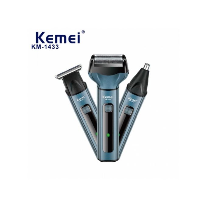 Tondeuse à poils de nez électrique multifonction 3-en-1 Kemei KM-1433