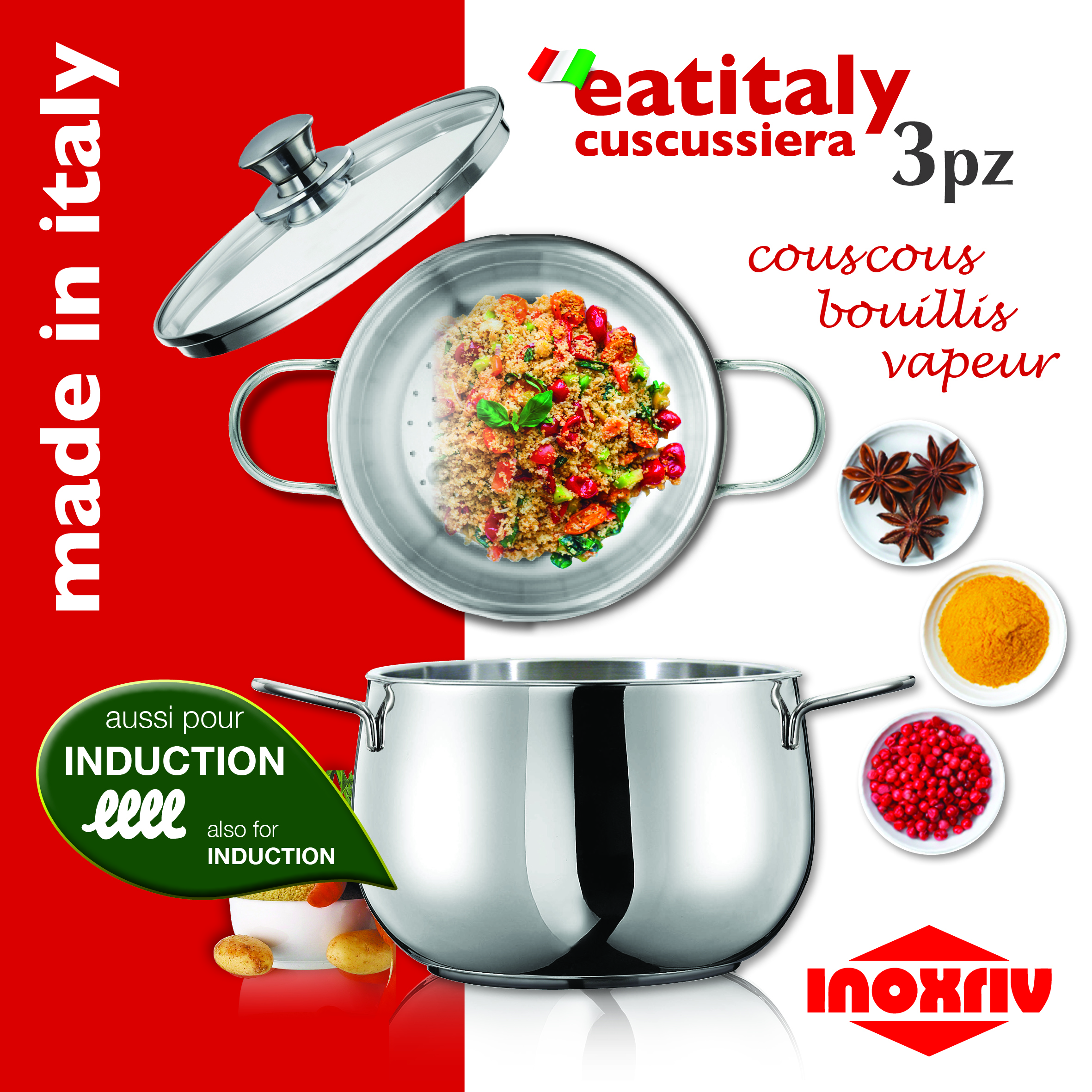 Inoxriv - Iobio couscoussier 20cm / 4L