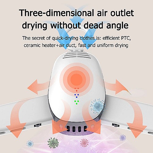Cintre Sèche-Linge Électrique Portable 5-en-1  Pliable -Stérilisation UV