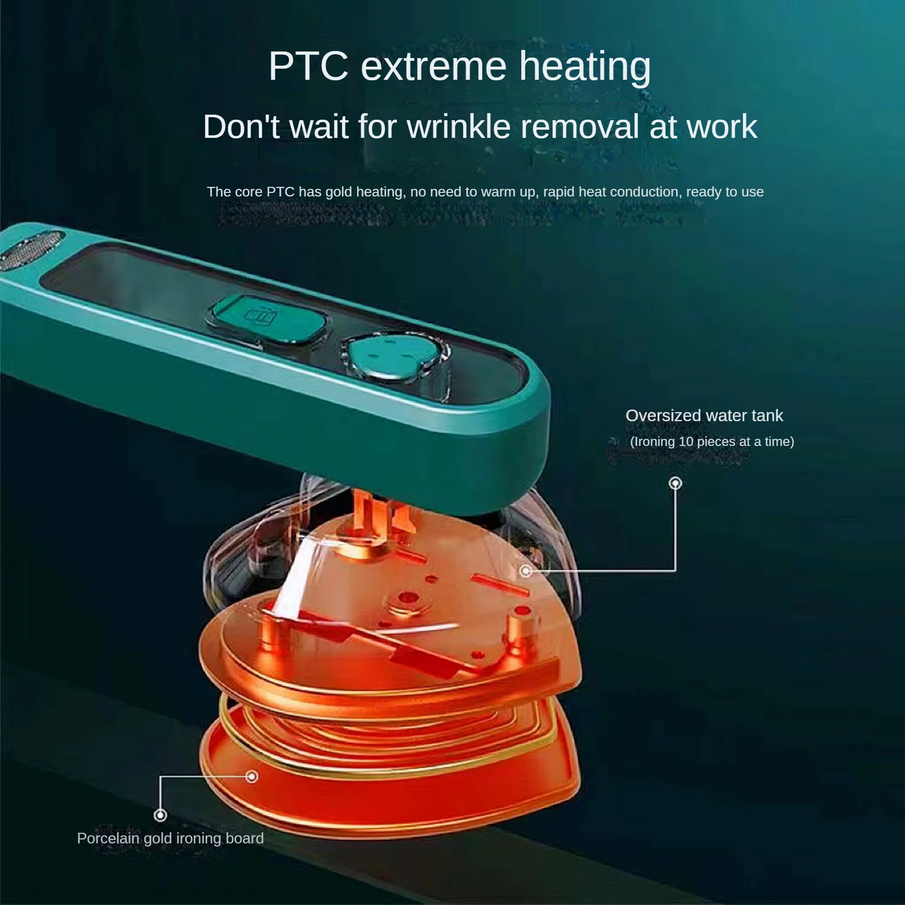 Portable Mini Iron Steamer for Clothes, Handheld Travel Steam